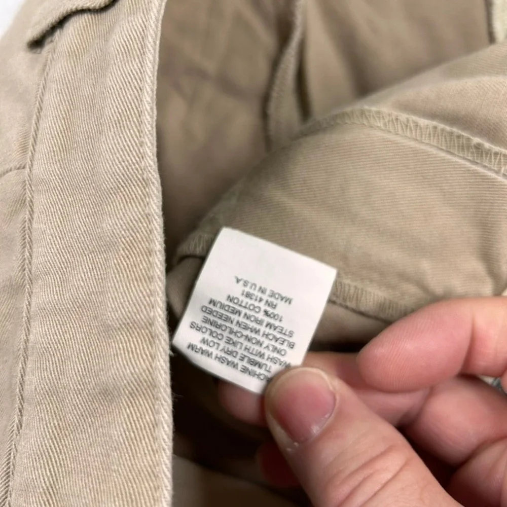 Vintage Polo Ralph Lauren Shorts Mens 38 Pleated Chino Tan Khaki Made in USA